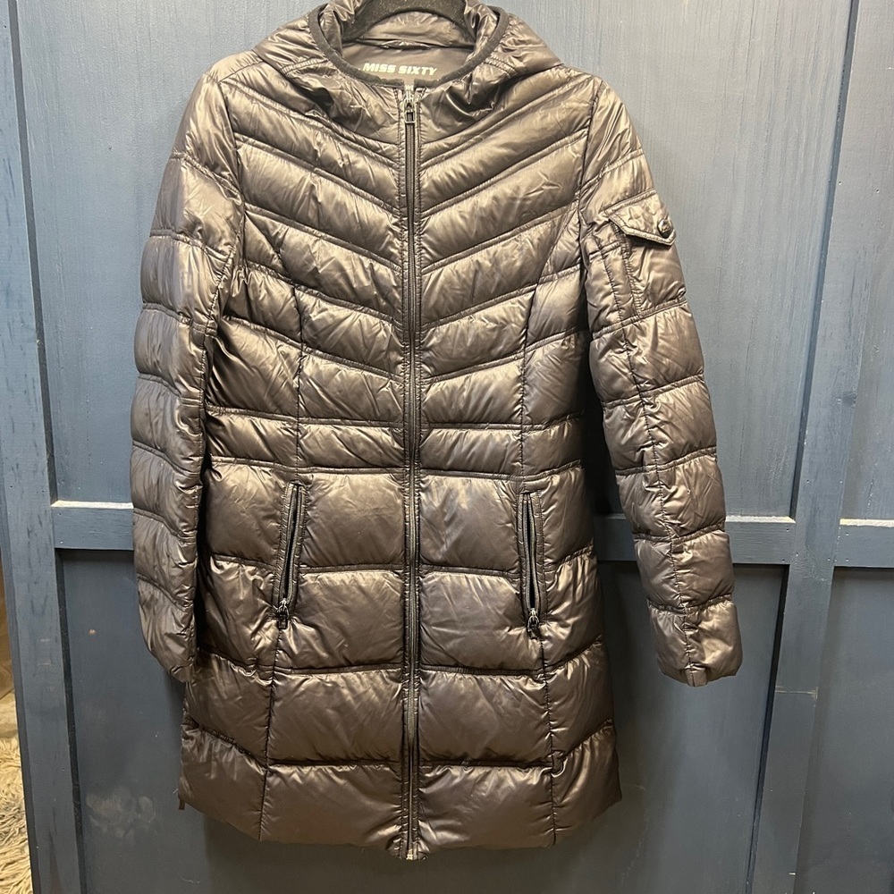 Miss Sixty Ultra Lightweight Packable Down Coat - black  / medium Puffer Jacket